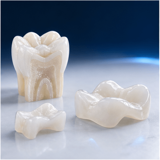 İnley ve Onley Dolgular 3D dental render